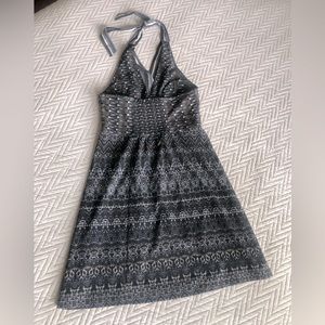 Athleta halter dress, multi color print